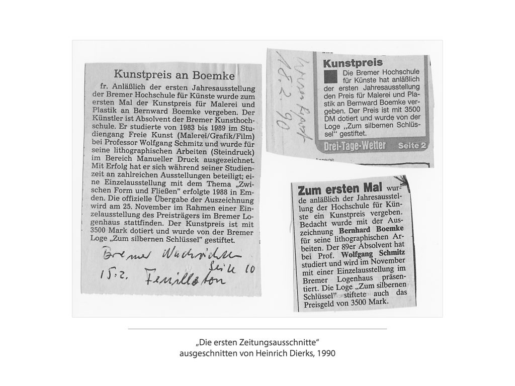 1990_q_Bilder_Foto_sw_0003_„Die ersten Zeitungsausschnitte“ ausgeschnitten von Heinrich Di